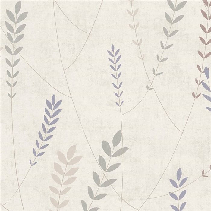 Papeldecor|Skandinavische minimalistische Blumentapete cremeweiß|Gewerberäume