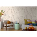 Papeldecor|Scandinavian minimalist floral wallpaper cream white|Commercial Premises