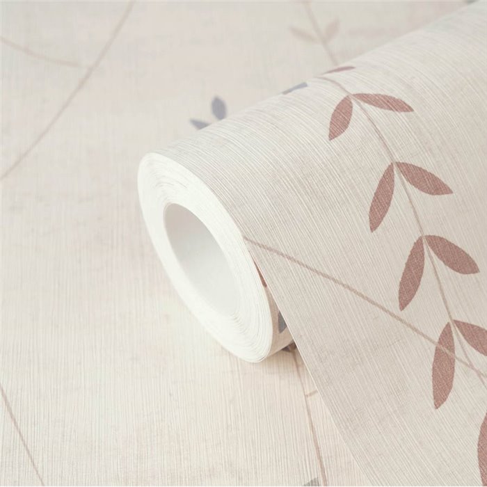 Papeldecor|Skandinavische minimalistische Blumentapete cremeweiß|Gewerberäume