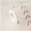 Papeldecor|Skandinavische minimalistische Blumentapete cremeweiß|Gewerberäume