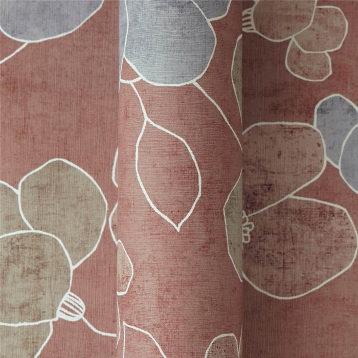 Papeldecor|Scandinavian minimalist floral wallpaper red|Bedrooms