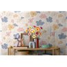 Papeldecor|Papier peint floral minimaliste nordique tons pastel|Locaux commerciaux