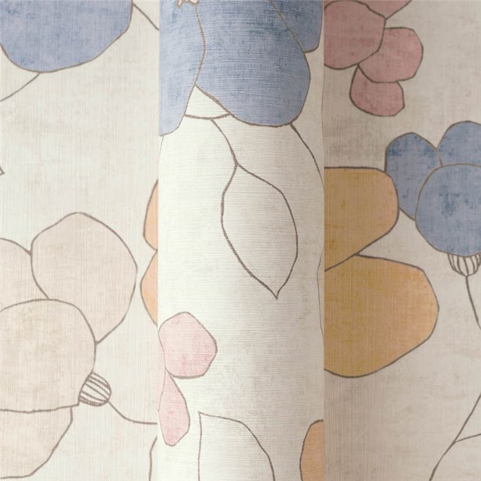 Papeldecor|Nordische minimalistische Blumentapete Pastelltöne|Gewerberäume