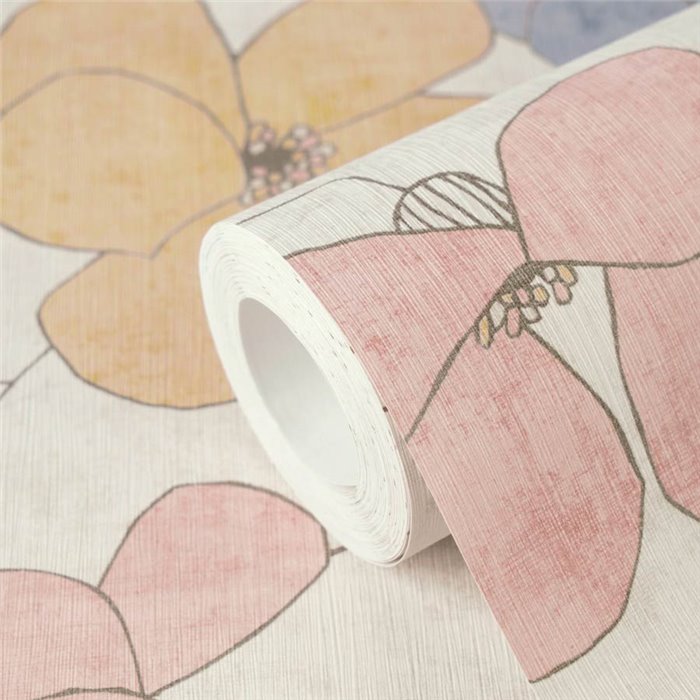 Papeldecor|Nordic minimalist floral wallpaper pastel tones|Scandinavian