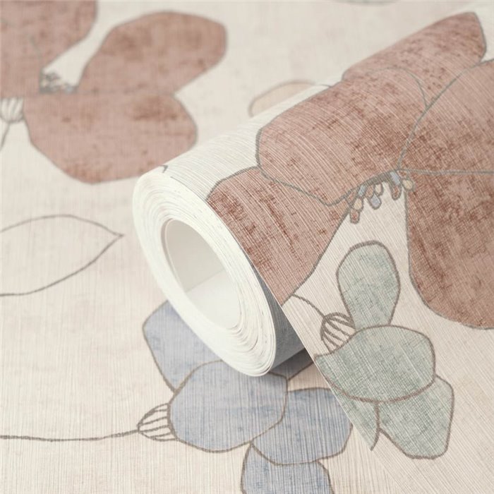 Papeldecor|Papier peint floral minimaliste scandinave tons pastel|Scandinave