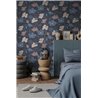 Papeldecor|Scandinavian minimalist floral wallpaper blue|Scandinavian