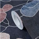 Papeldecor|Scandinavian minimalist floral wallpaper blue|Bedrooms