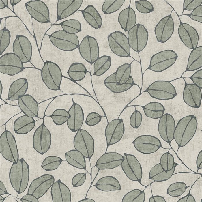 Papeldecor|Papier peint motif feuilles nordique vert|Chambres