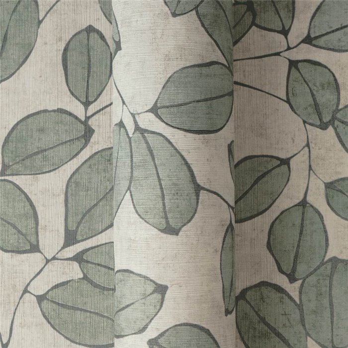 Papeldecor|Nordic leaf pattern wallpaper green|Bedrooms