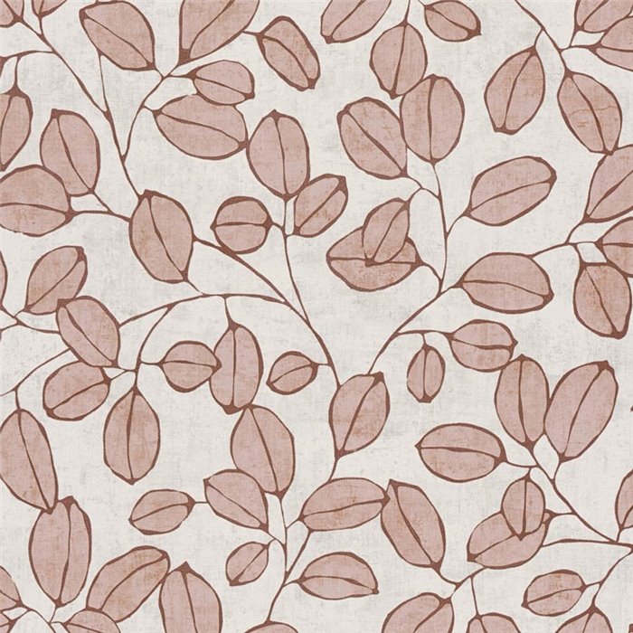 Papeldecor|Scandinavian leaf pattern wallpaper pink|Scandinavian