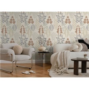 Papeldecor|Papier peint floral éclectique moderne bleu|Chambres 2