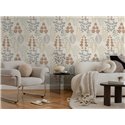 Papeldecor|Papier peint floral moderne nordique blanc|Chambres