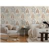 Papeldecor|Papier peint floral moderne nordique blanc|Chambres
