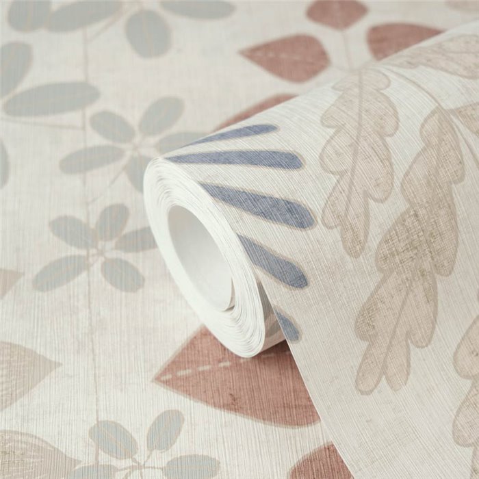 Papeldecor|Modern Nordic floral wallpaper white|Scandinavian