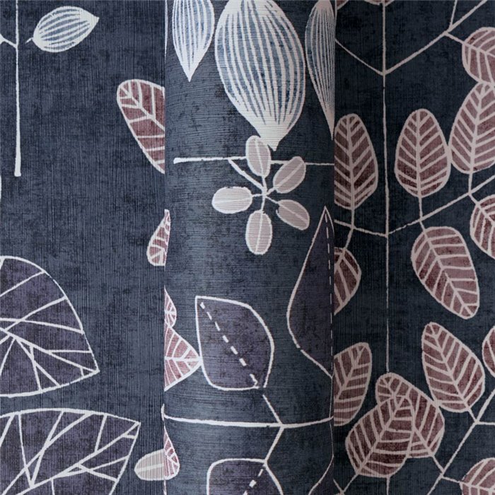 Papeldecor|Papier peint floral éclectique moderne bleu|Chambres