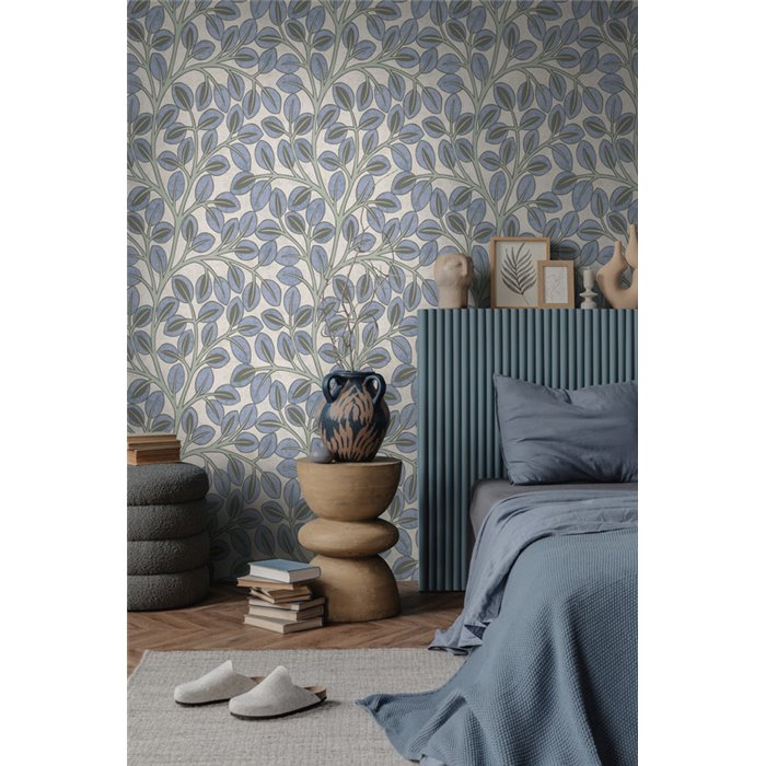 Papeldecor|Papier peint floral vintage bleu|Chambres