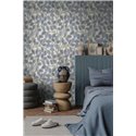 Papeldecor|Vintage floral wallpaper blue|Scandinavian