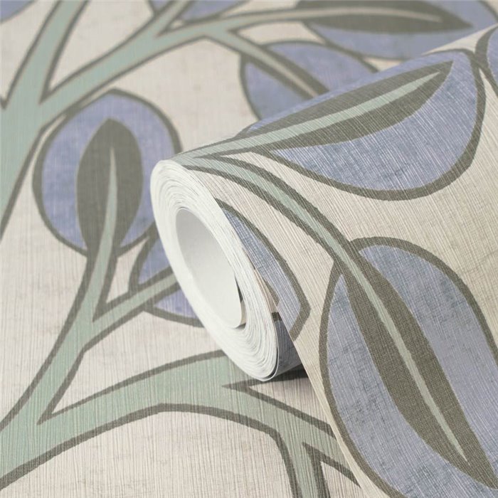 Papeldecor|Vintage floral wallpaper blue|Scandinavian
