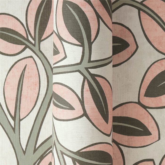 Papeldecor|Retro Vintage Blumentapete rosa|Skandinavisch