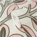 Papeldecor|Retro Vintage Blumentapete rosa|Skandinavisch