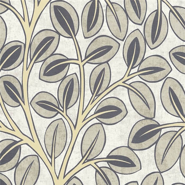 Papeldecor|Retro Vintage Blumentapete grün|Wohnen