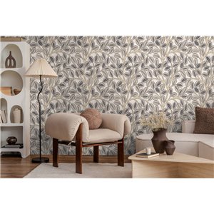 Papeldecor|Vintage Blumentapete blau|Schlafzimmer 2