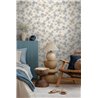 Papeldecor|Scandinavian leaf wallpaper pastel tones|Bedrooms