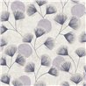 Papeldecor|Moderne Ginkgo Blättertapete weiß lila|Eingangsbereich