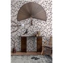 Papeldecor|Modern ginkgo leaf wallpaper white lilac|Hall
