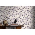 Papeldecor|Modern ginkgo leaf wallpaper white lilac|Scandinavian