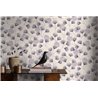 Papeldecor|Modern ginkgo leaf wallpaper white lilac|Hall