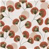 Papeldecor|Oriental minimalist ginkgo wallpaper red|Scandinavian