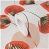 Papeldecor|Papier peint ginkgo minimaliste oriental rouge|Scandinave