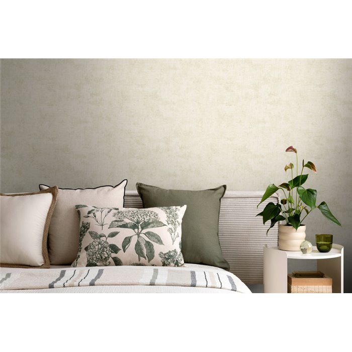 Papeldecor|Plain stucco wallpaper white beige|Stucco Imitation