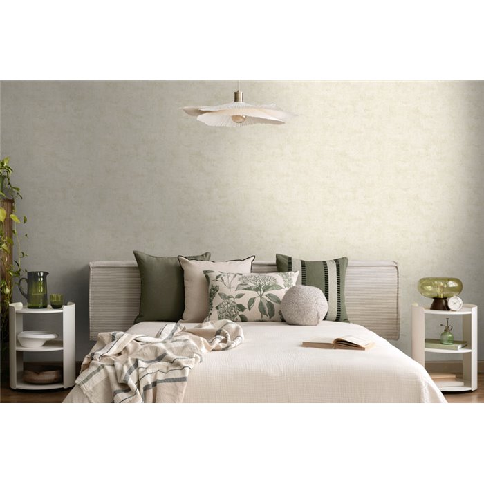 Papeldecor|Plain stucco wallpaper white beige|Stucco Imitation