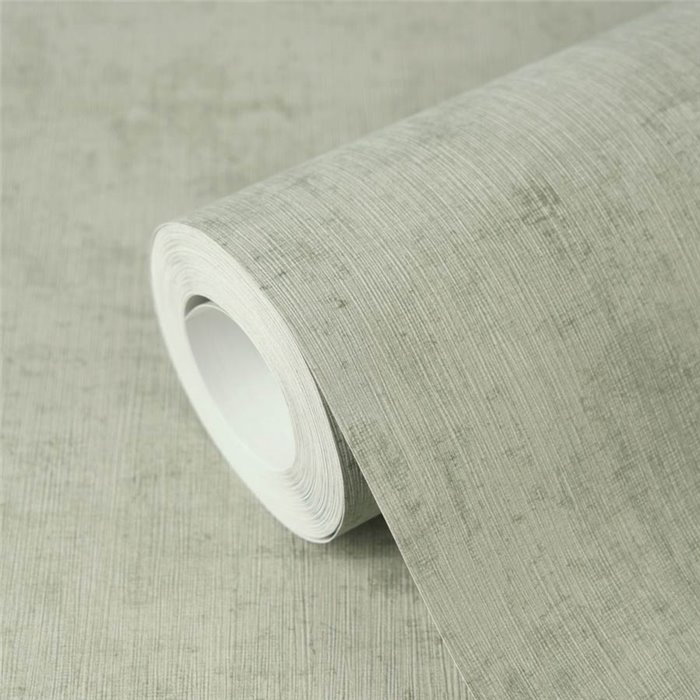 Papeldecor|Plain stucco wallpaper greyish green|Hall