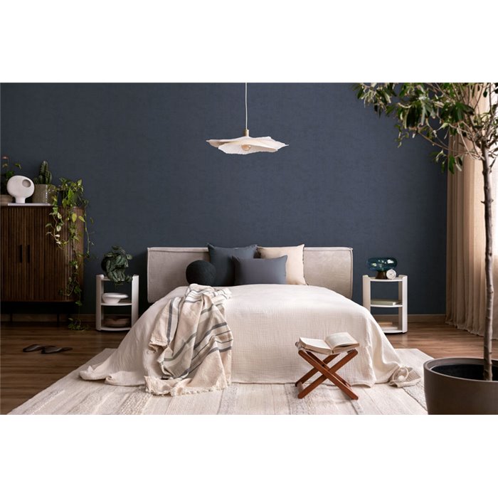 Papeldecor|Papier peint stuc bleu foncé|Chambres