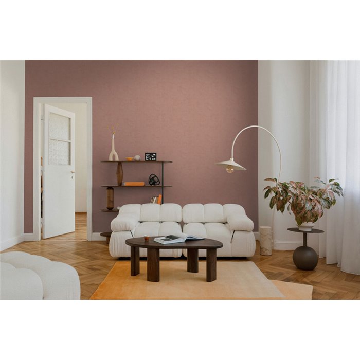 Papeldecor|Papier peint effet stuc marron|Salón