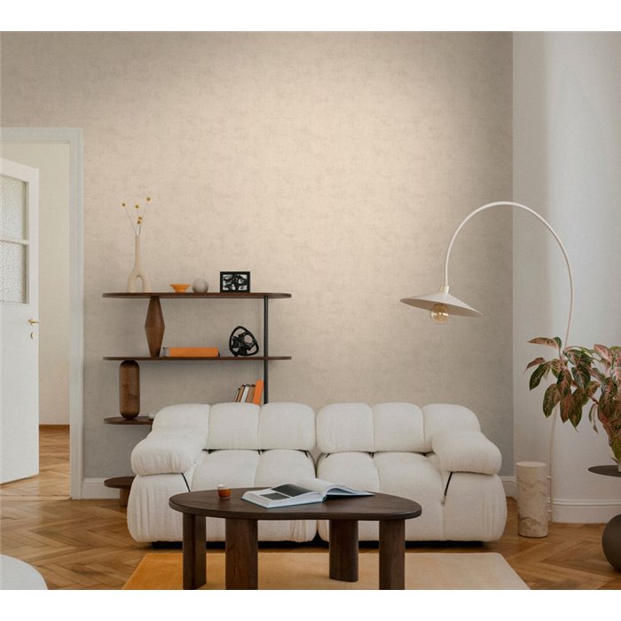 Papeldecor|Stucktapete mit Struktur beige|Wohnen