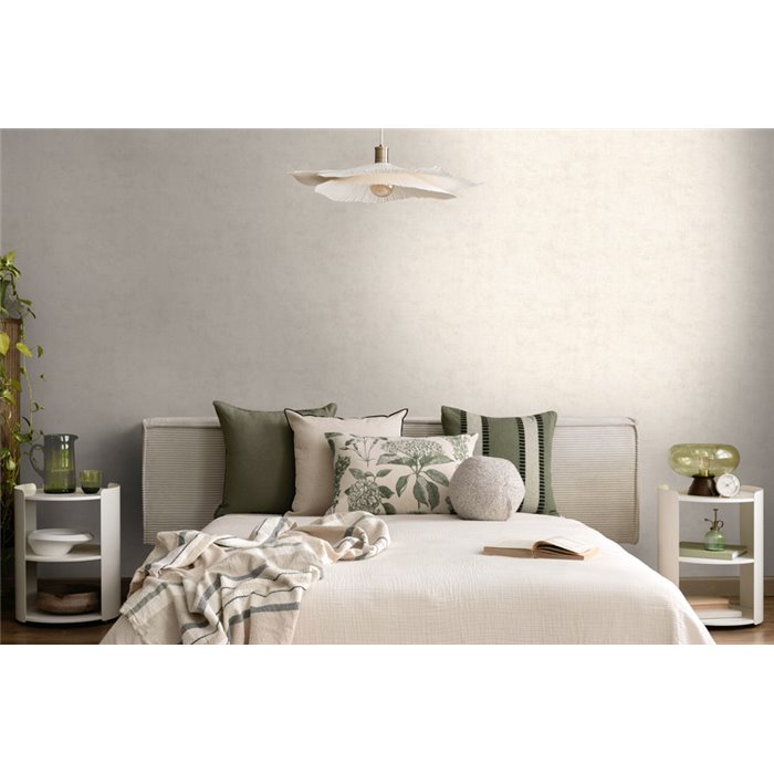 Papeldecor|Textured stucco wallpaper white|Bedrooms