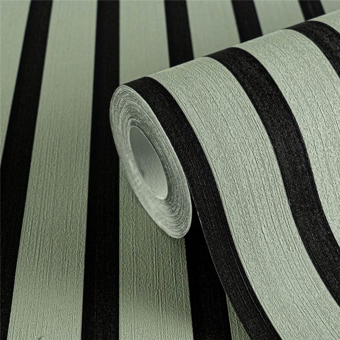 Papeldecor|Moderne Akustikpanel Tapete grün|Holzimitat