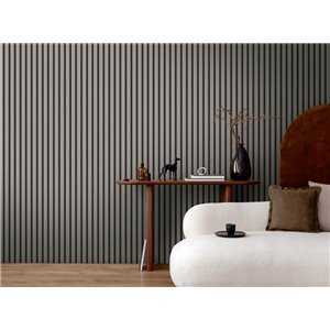 Papeldecor|Modern acoustic panel wallpaper pink|Living Room 2