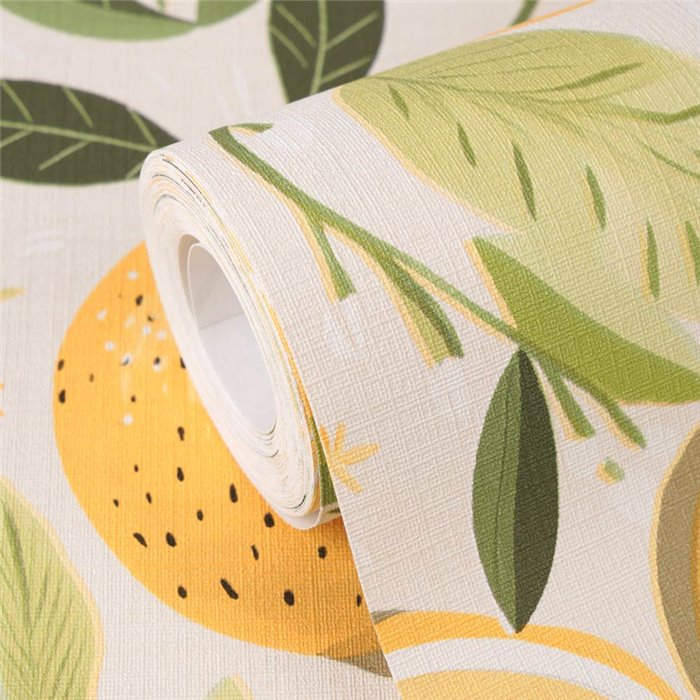 Papeldecor|Zitronentapete weiß und gelb|Küche