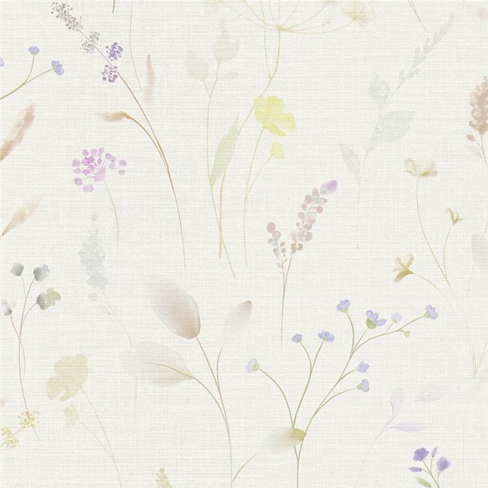 Papeldecor|Papel pintado flores silvestres tonos pastel|Cocina
