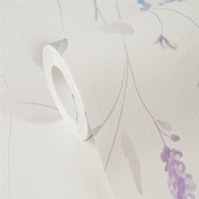 Papeldecor|Romantische Aquarell Blumentapete in Lilatönen|Schlafzimmer