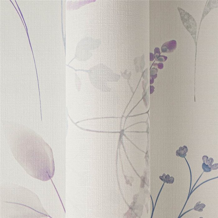 Papeldecor|Papier peint romantique fleurs aquarelle tons lilas|Chambres
