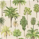 Papeldecor|Palm oasis wallpaper beige|Hospitality