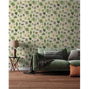 Papeldecor|Papel pintado palmeras azul turquesa|Locales Comerciales 2