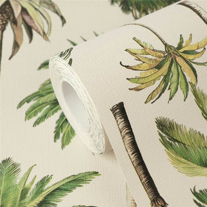 Papeldecor|Palmenoase Tapete beige|Gastronomie & Hotellerie