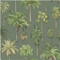 Papeldecor|Papel pintado tropical palmeras verde|Tropical